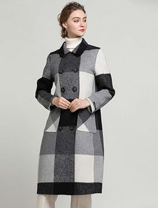 【女裝服裝進貨源雪羅拉中長款羊毛毛呢羊絨大衣】- 